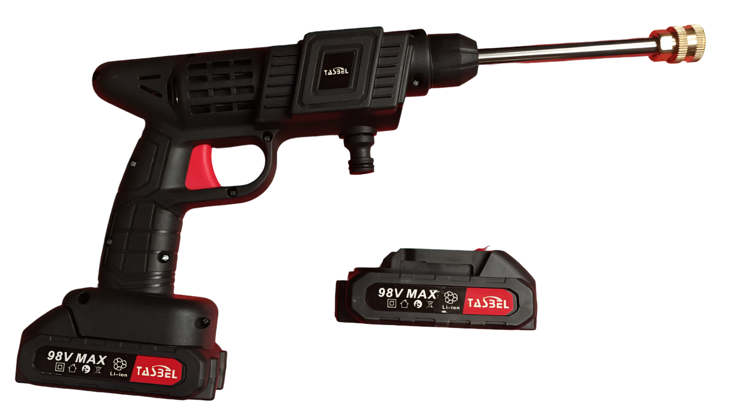 ¡Hidrolavadora Portátil 98V con 2 Baterías! – Potencia Inalámbrica para Lavados Rápidos y Profesionales