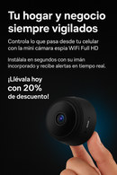 MINI CAMARA DE SEGURIDAD 1080p WIFI-VISION NOCTURNA-CONTROL DESDE EL CELULAR