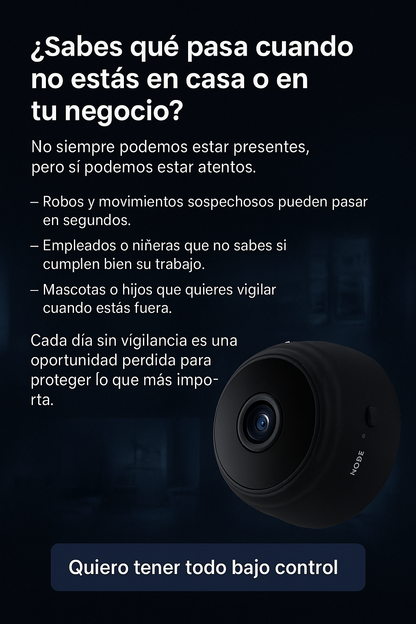 MINI CAMARA DE SEGURIDAD 1080p WIFI-VISION NOCTURNA-CONTROL DESDE EL CELULAR