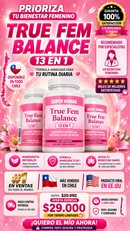 50% SOLO HOY EN TrueFem™ Balance – Cápsulas para el Equilibrio Hormonal y Bienestar Femenino