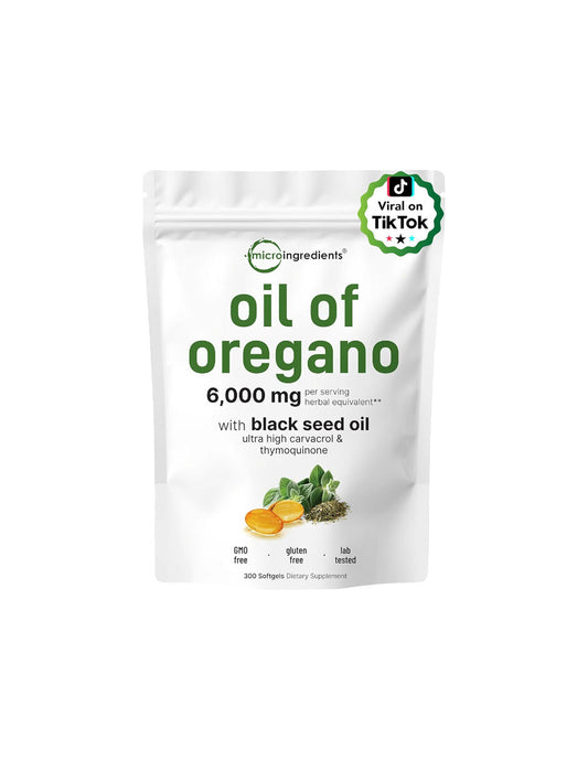 Micro Ingredients Aceite de orégano, semilla negra, carvacrol y timoquinona cápsulas